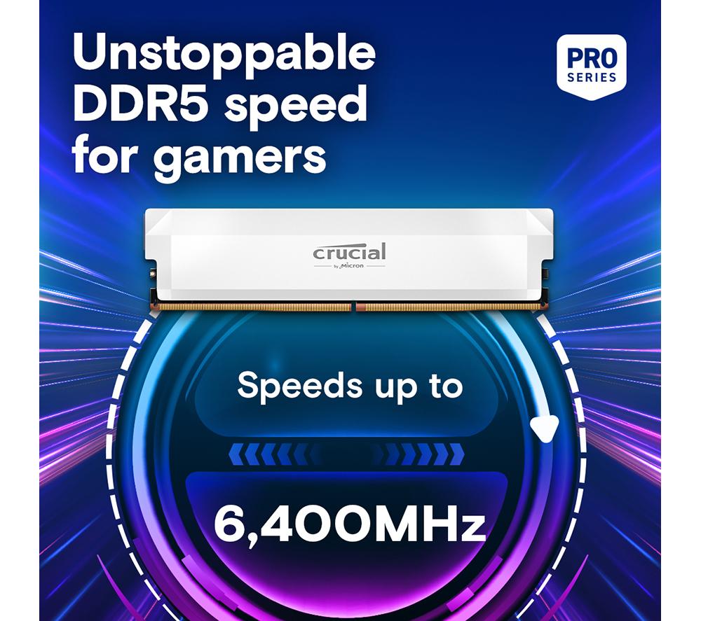 Buy CRUCIAL Pro 32 GB 6400 MHz DDR5 Memory Kit - 16 GB x 2, White