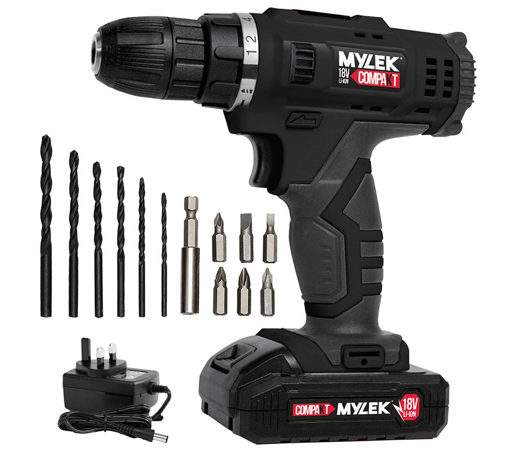 MYLEK MYW09 18V Cordless Drill - Black