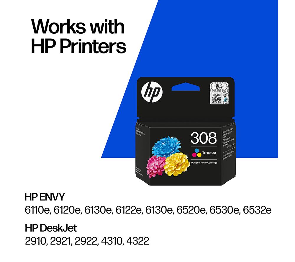 HP 308 Original Tri-colour Ink Cartridge image number 2 of 11