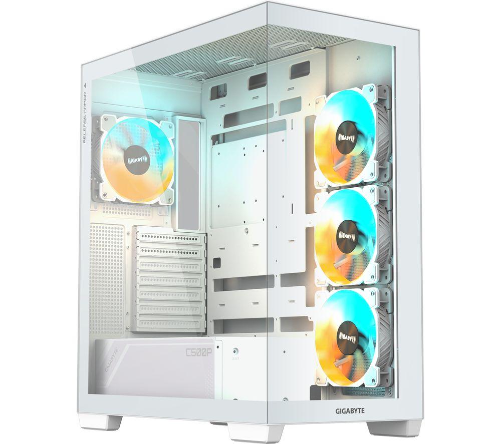 GIGABYTE Panoramic Stealth Ice GB-C500PI ST ATX Mid-Tower PC Case - White