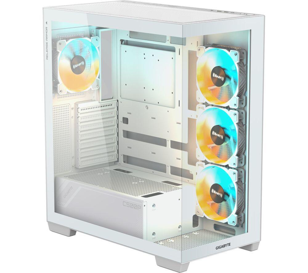 GIGABYTE Panoramic Stealth Ice GB-C500PI ST ATX Mid-Tower PC Case - White image number 4 of 8