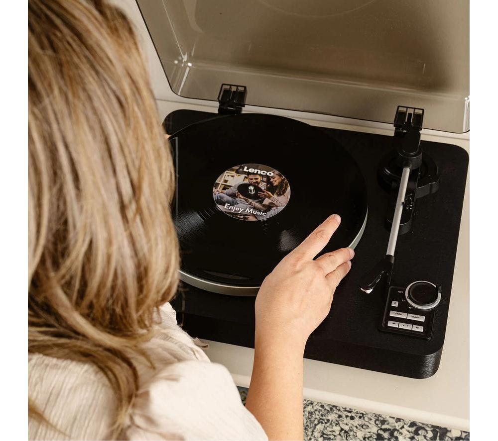 LENCO LBTA-165 Fully Automatic Belt Drive Bluetooth Turntable - Black image number 8 of 8