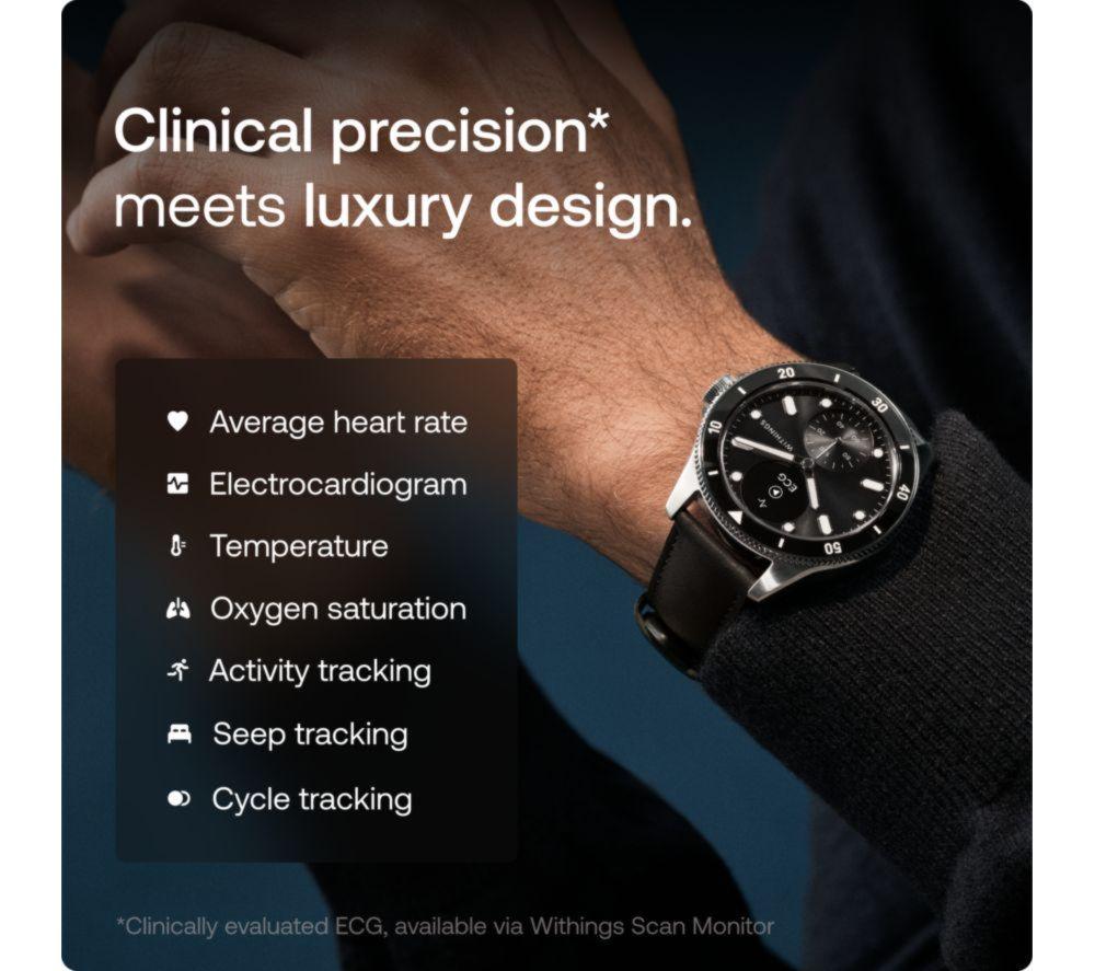 WITHINGS ScanWatch Nova Hybrid Smart Watch - Black, 42 mm image number 2 of 5
