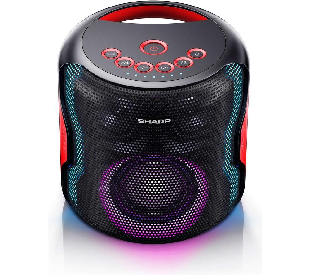 Sharp Ps-921(Bk) Portable Bluetooth Megasound Party Speaker - Black, Black