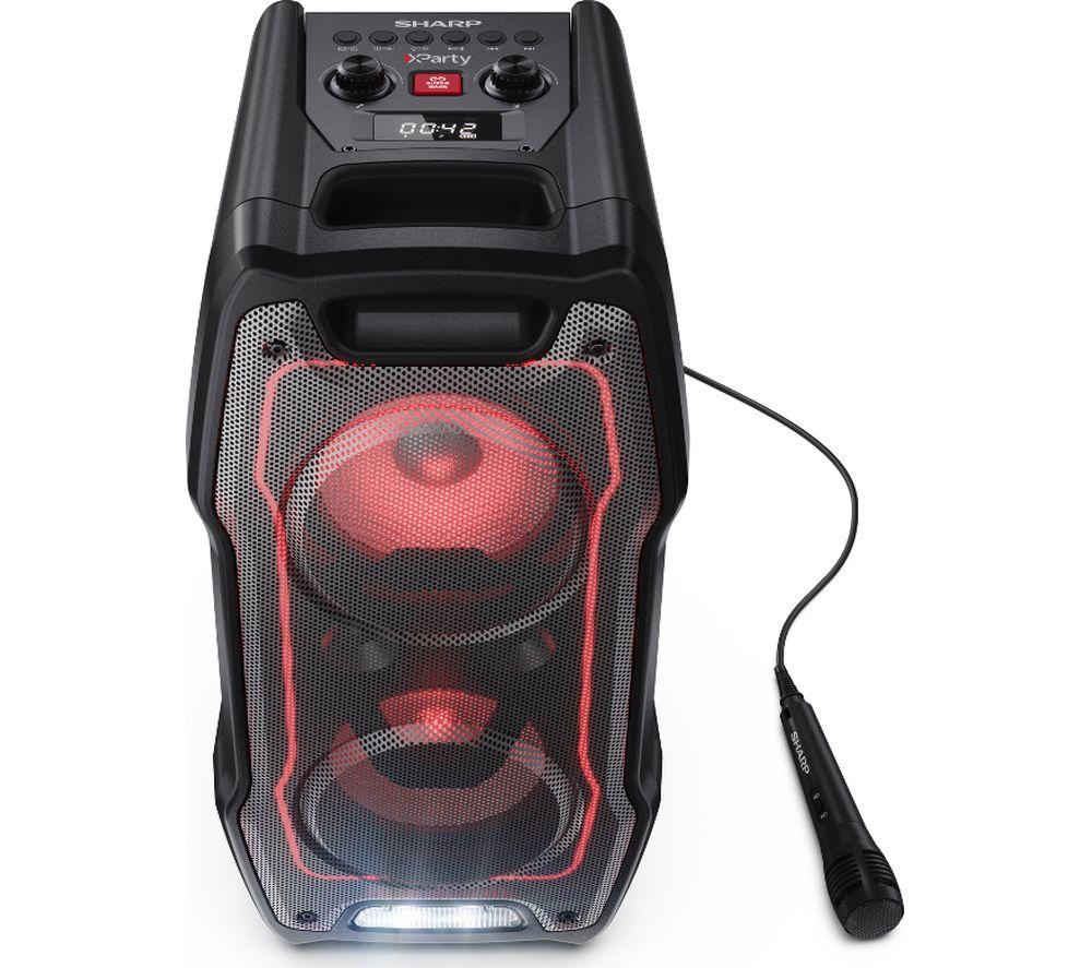 SHARP XParty Sing PS-931 Portable Bluetooth Megasound Party Speaker &ndash; Black image number 8 of 9