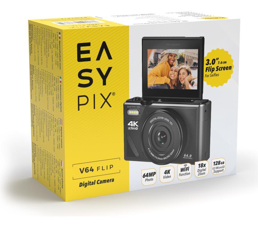 EASYPIX V64 Flip Digital Camera - Black