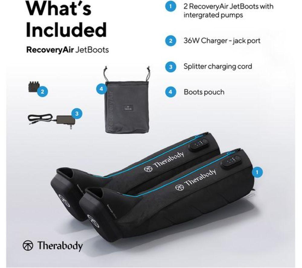 THERABODY RecoveryAir JetBoots - Medium, Black image number 6 of 12