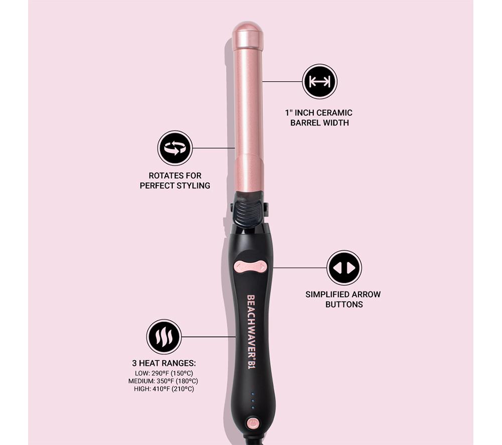 BEACHWAVER B1 BWUK16MR Hair Curler - Midnight Rose image number 10 of 29