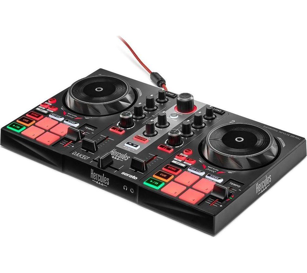 HERCULES DJControl Inpulse 200 MK2 Audio Controller Learning Kit - Black image number 2 of 8