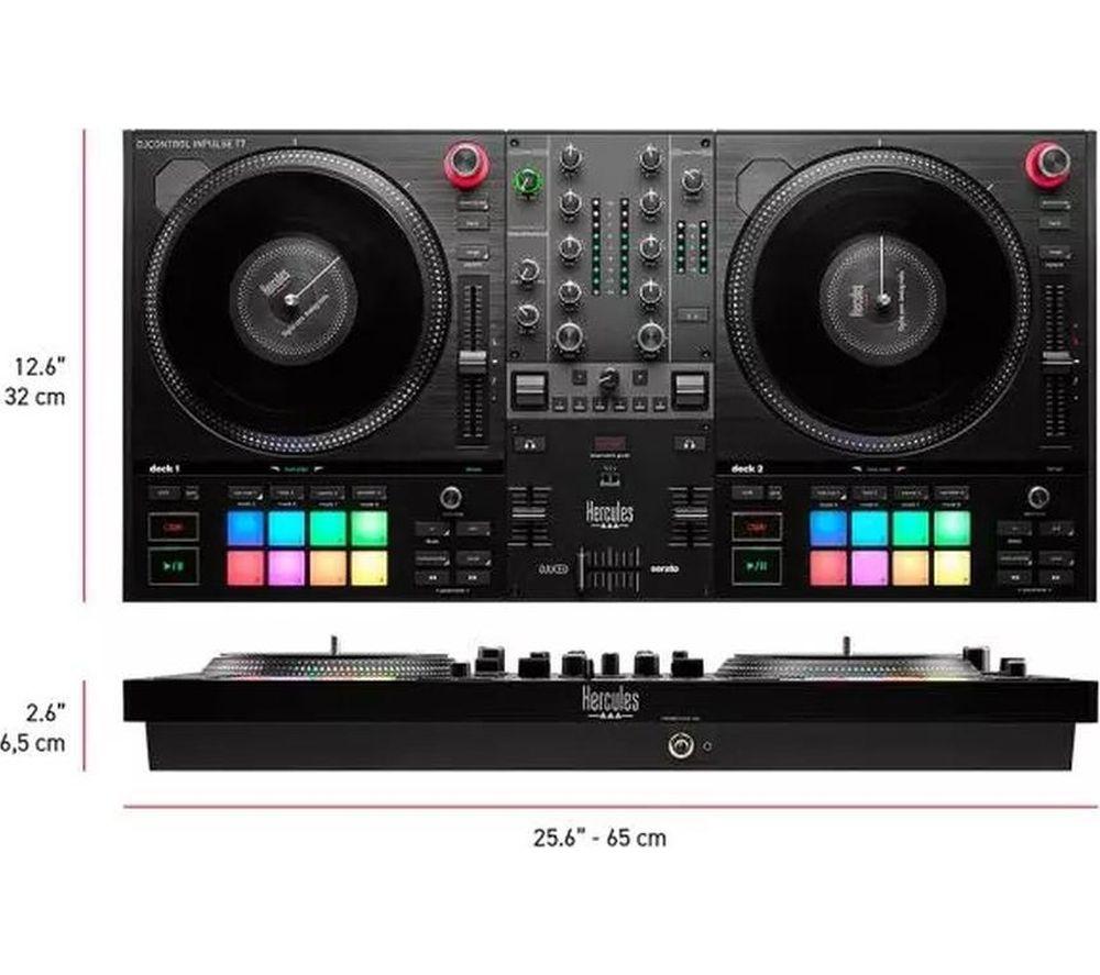 HERCULES DJ Control Inpulse T7 Audio Controller - Black image number 2 of 7