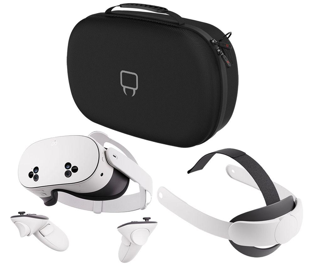 Meta Quest 3S Mixed Reality Headset, Strap & Case Bundle - 256 GB