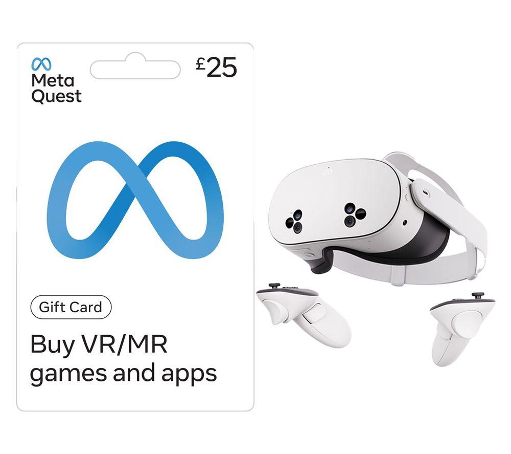 Meta Quest 3S Mixed Reality Headset & £25 Quest Gift Card Bundle