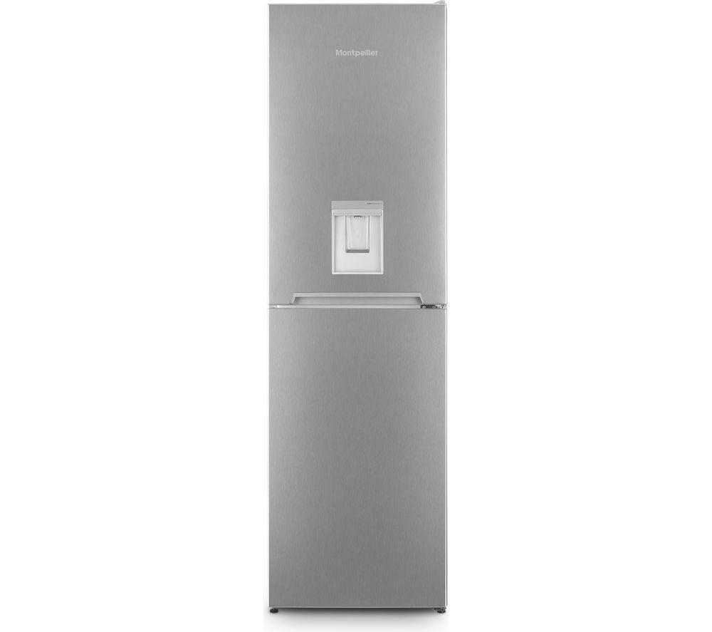 MONTPELLIER MFF183EXWD 50/50 Fridge Freezer – Inox, Silver/Grey