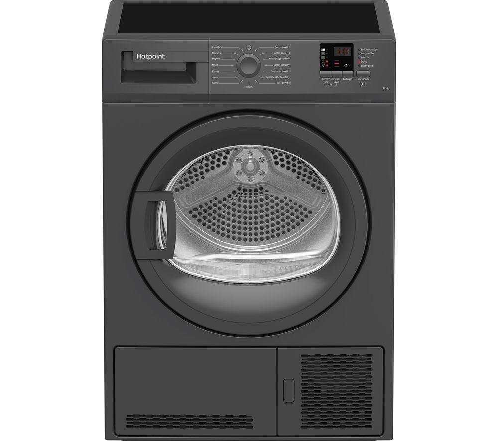 HOTPOINT C HD C82 GGGD UK 8 kg Condenser Tumble Dryer - Graphite image number 2 of 7