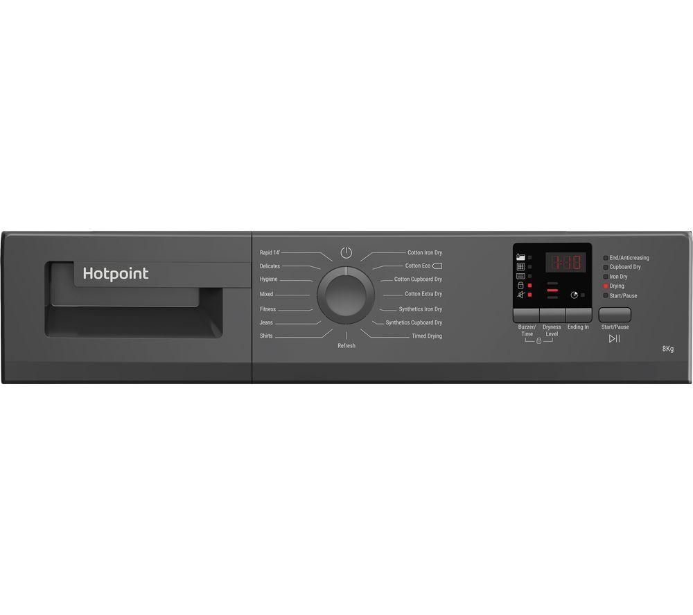 HOTPOINT C HD C82 GGGD UK 8 kg Condenser Tumble Dryer - Graphite image number 4 of 7