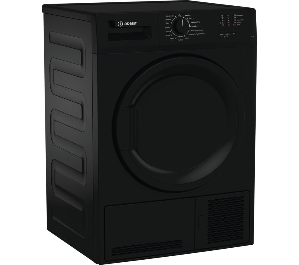 INDESIT C YD C82 BBGL UK 8 kg Condenser Tumble Dryer - Black image number 2 of 8