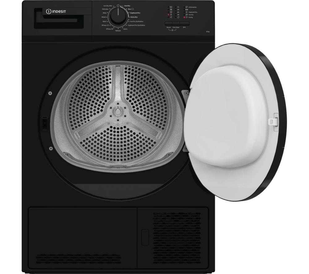 INDESIT C YD C82 BBGL UK 8 kg Condenser Tumble Dryer - Black image number 3 of 8