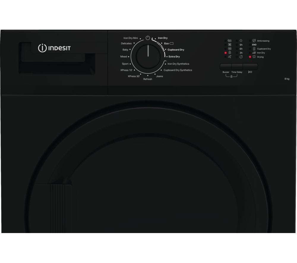 INDESIT C YD C82 BBGL UK 8 kg Condenser Tumble Dryer - Black image number 4 of 8