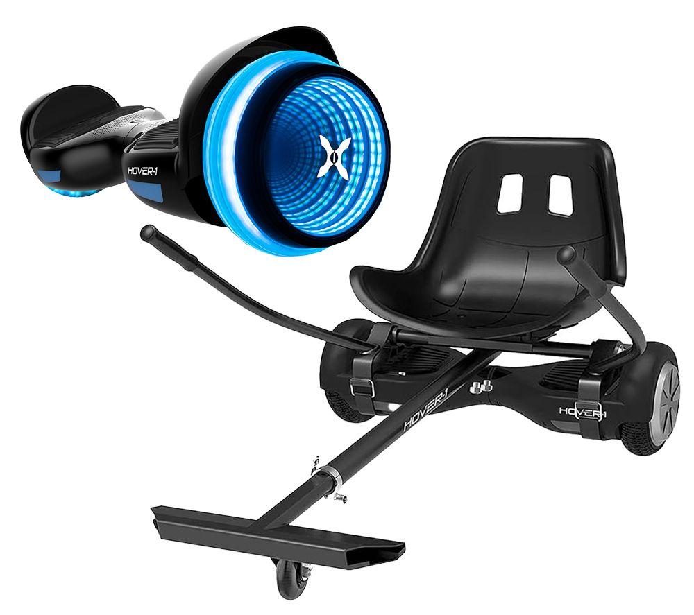HOVER-1 i200 H1-200-BLK Hoverboard & Hoverboard Buggy Attachment Bundle