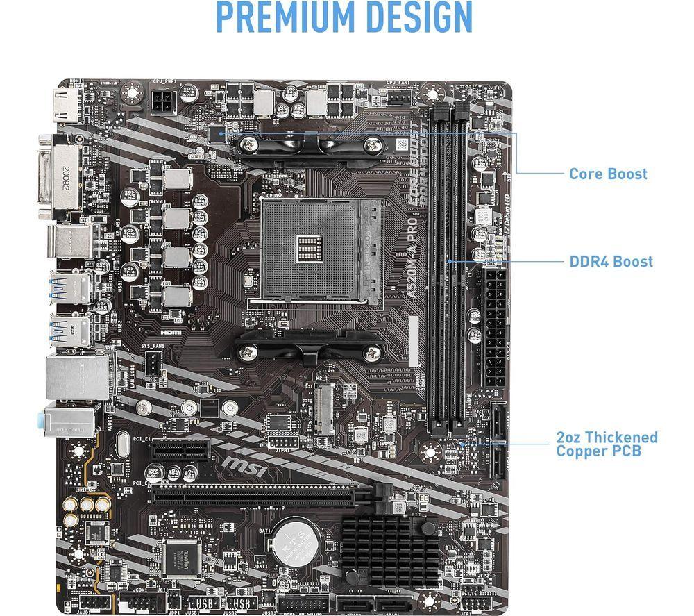 MSI A520M-A Pro AM4 Motherboard image number 2 of 6