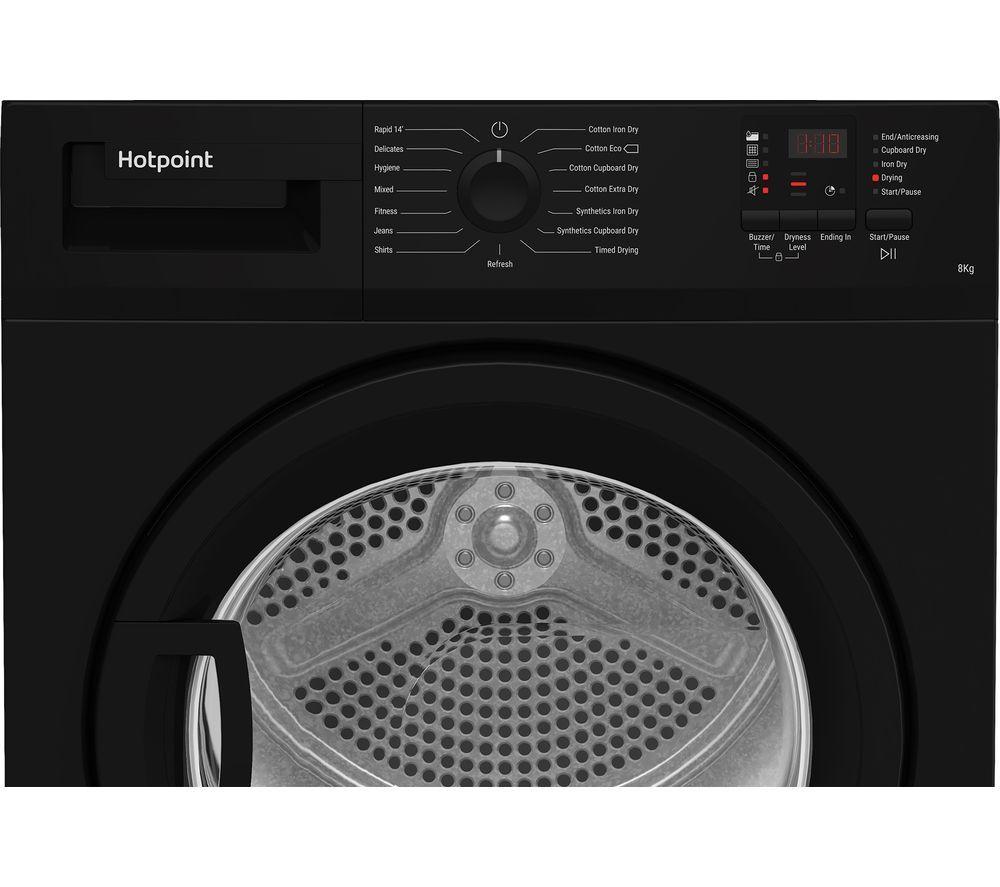 HOTPOINT C HD C82 BBGD UK 8 kg Condenser Tumble Dryer - Black image number 3 of 6