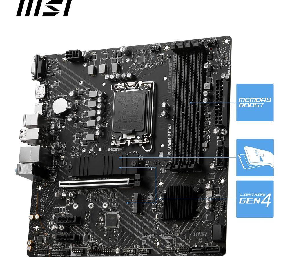 MSI PRO B760M-P LGA1700 Motherboard image number 2 of 7