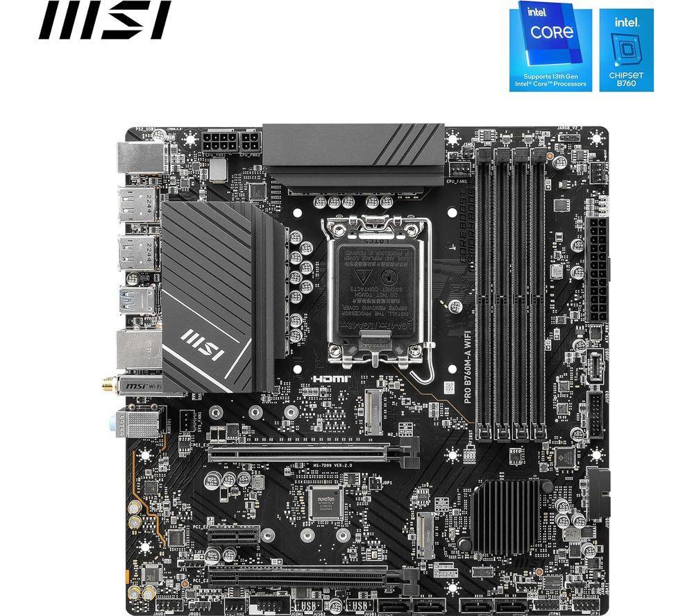MSI PRO B760M-A WIFI DDR5 LGA1700 Motherboard image number 2 of 8