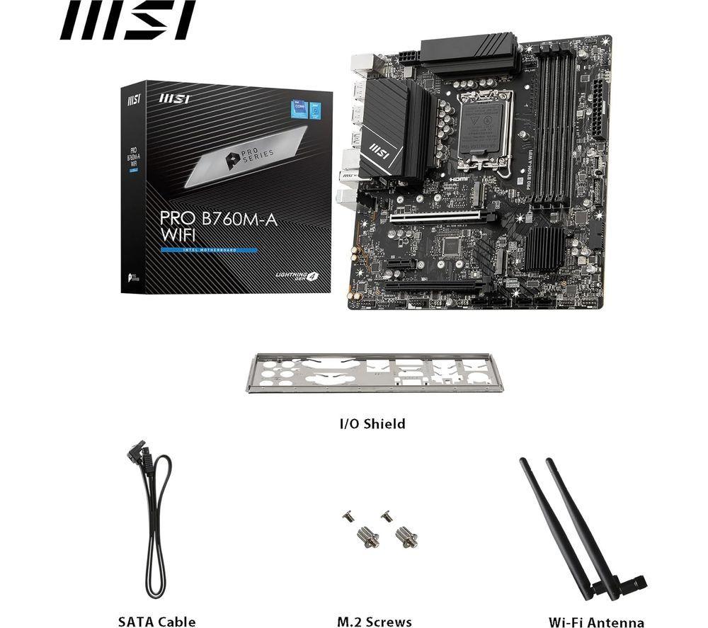 MSI PRO B760M-A WIFI DDR5 LGA1700 Motherboard image number 3 of 8