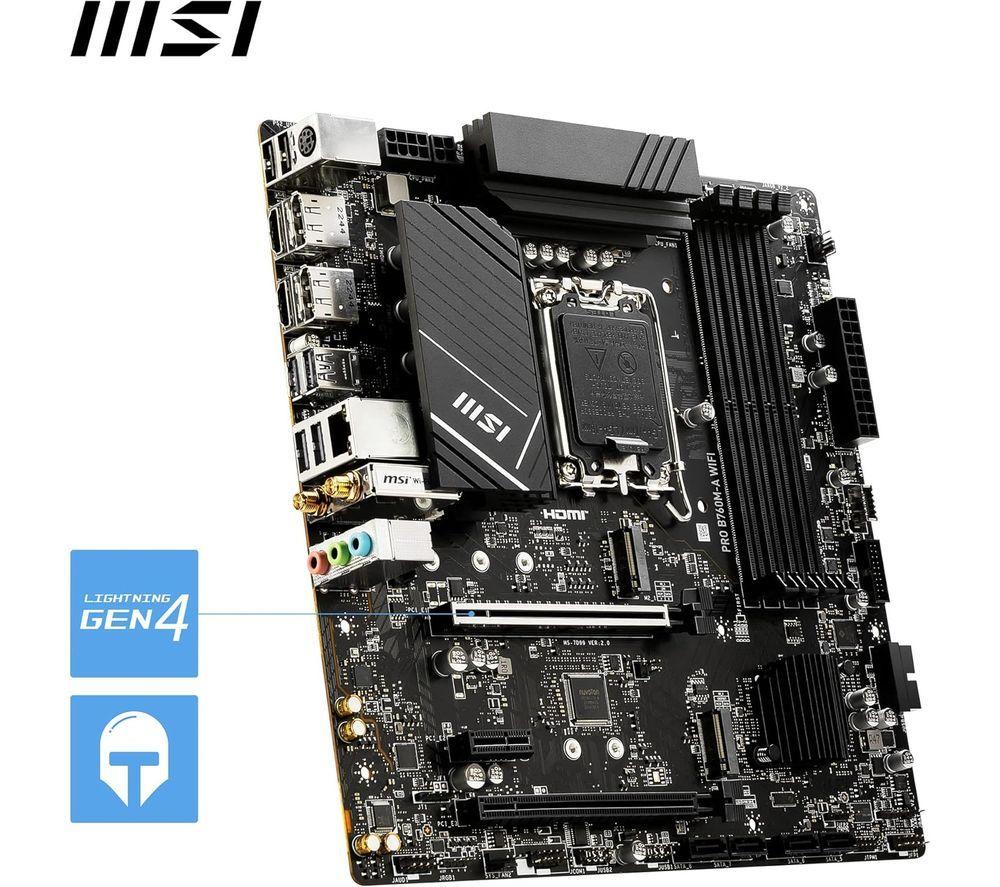 MSI PRO B760M-A WIFI DDR5 LGA1700 Motherboard image number 7 of 8