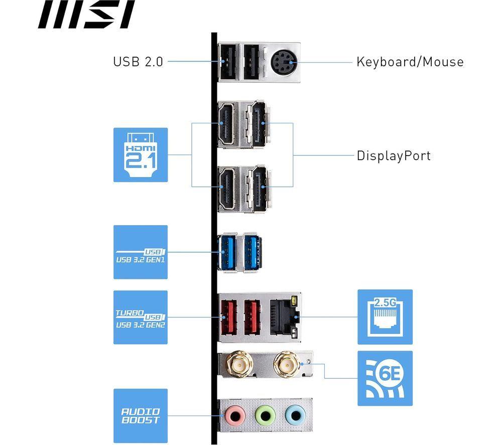 MSI PRO B760M-A WIFI DDR5 LGA1700 Motherboard image number 8 of 8
