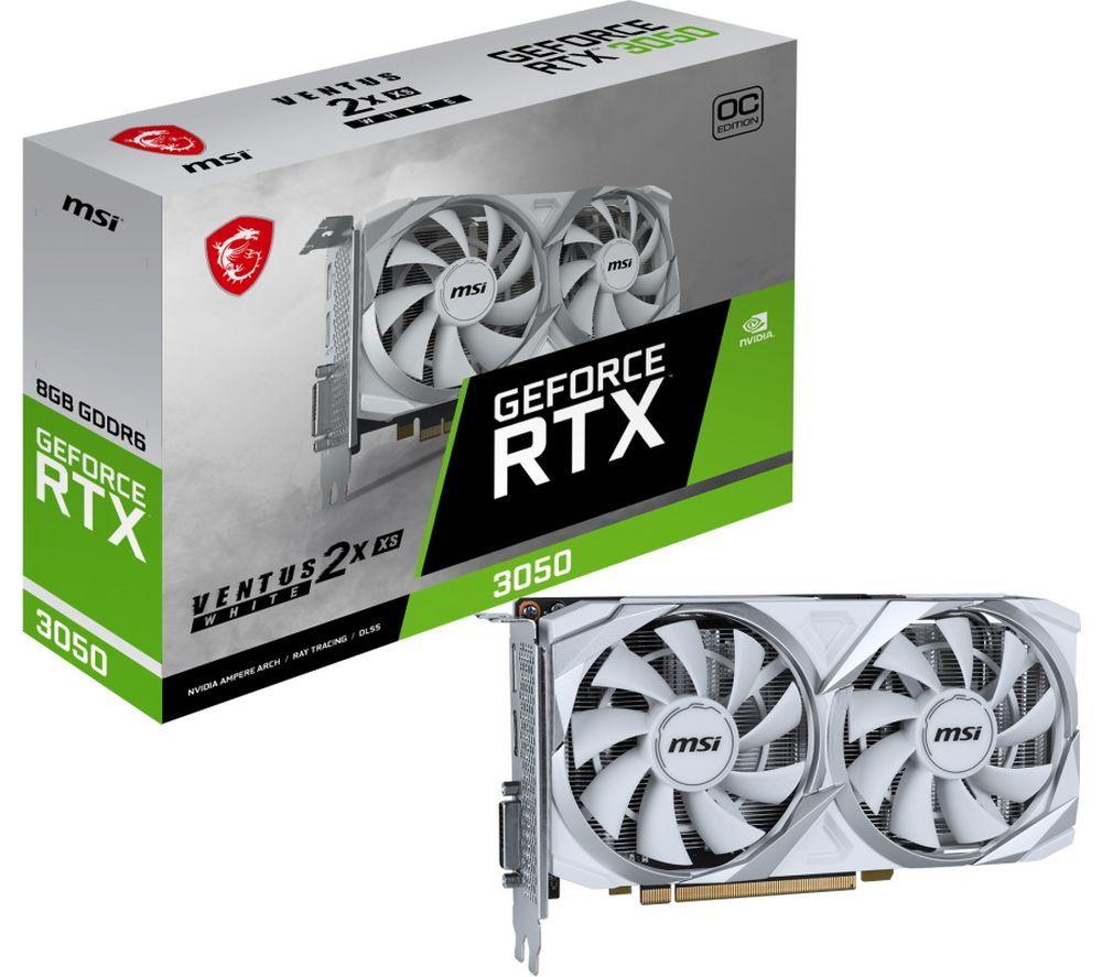 MSI GeForce RTX 3050 8 GB VENTUS 2X XS OC Graphics Card - White image number 5 of 5