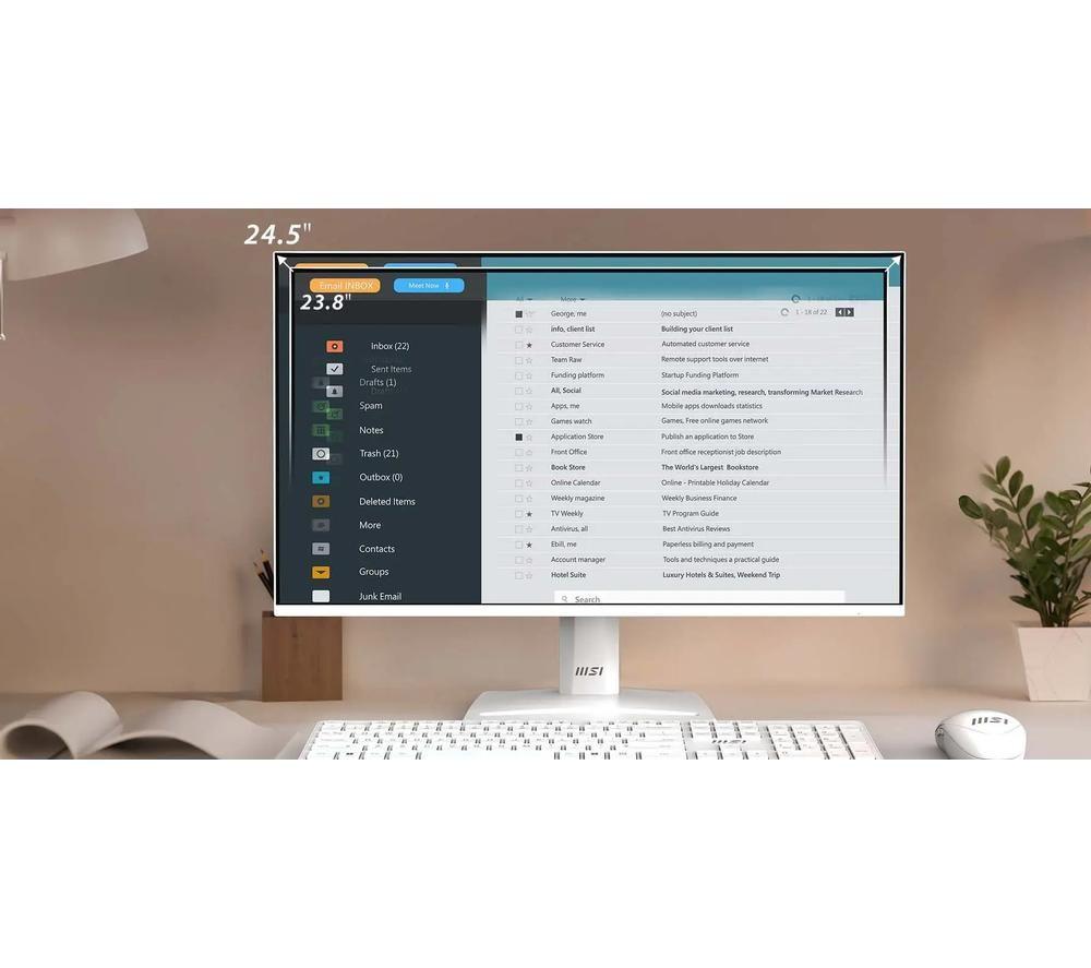 MSI PRO MP275W E2 Full HD 27" LED Monitor &ndash; White image number 9 of 13