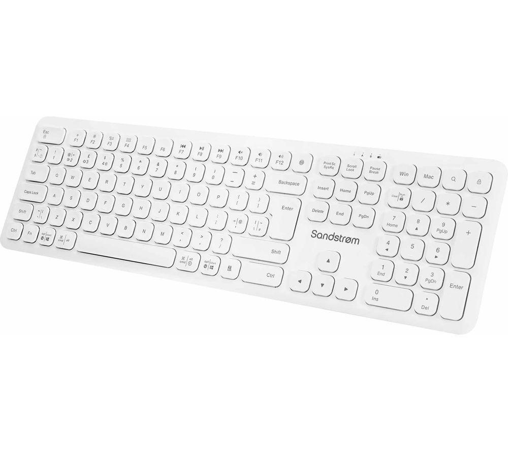 SANDSTROM SWLCSWH25 Wireless Keyboard & Mouse Set - White image number 5 of 7