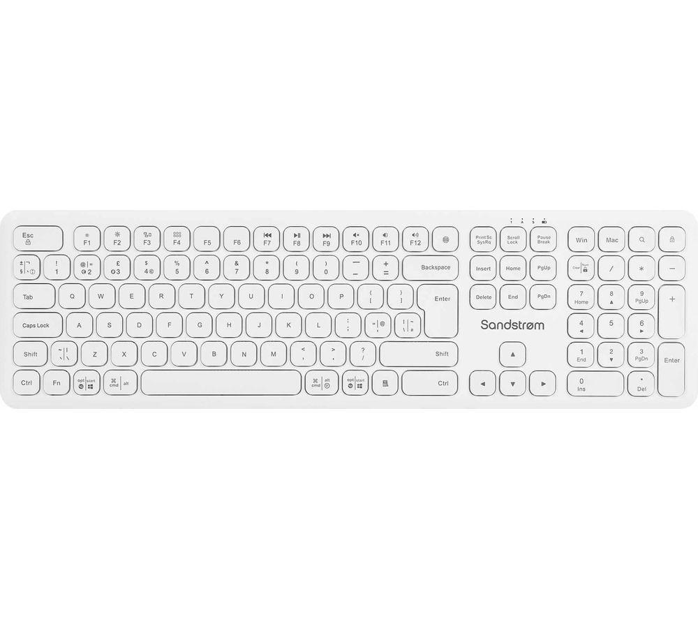SANDSTROM SWLCSWH25 Wireless Keyboard & Mouse Set - White image number 6 of 7