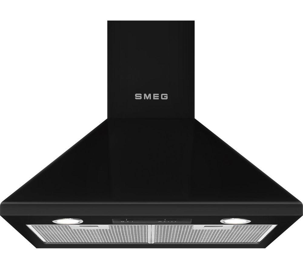 Smeg Ksed65nee Victoria Chimney Cooker Hood - Black, Black