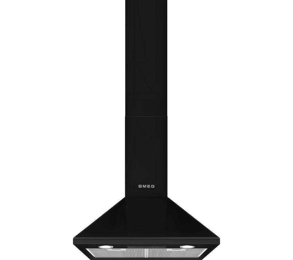 SMEG KSED65NEE Victoria Chimney Cooker Hood - Black image number 2 of 3