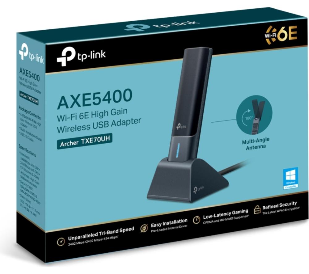 TP-LINK Archer TXE70UH USB Wireless Adapter - AXE 5400, Tri-band image number 2 of 9