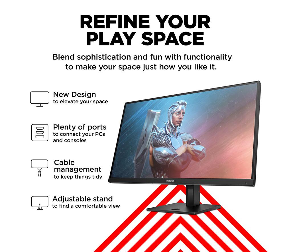 HP OMEN 27 Full HD 27" LED Gaming Monitor - Black image number 7 of 15