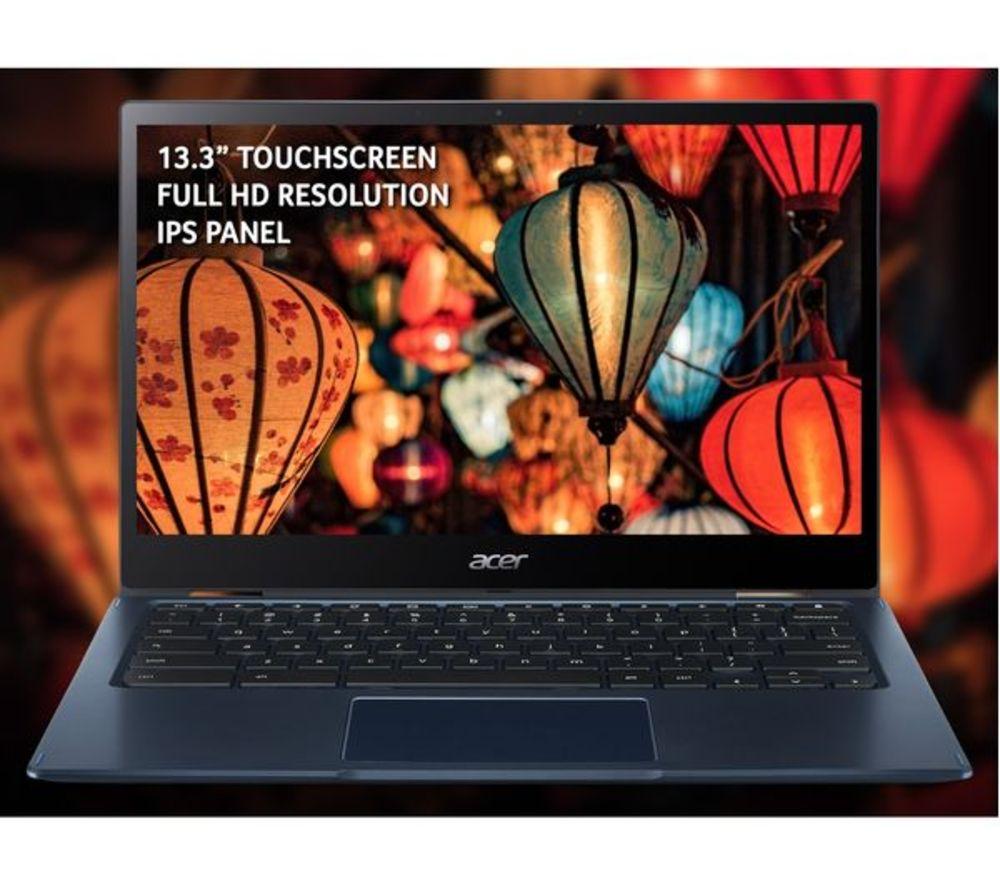 ACER Spin 513 13.3" 2 in 1 Refurbished Chromebook - Snapdragon 7c Gen 2, 64 GB eMMC, Blue (Very Good Condition) image number 10 of 11