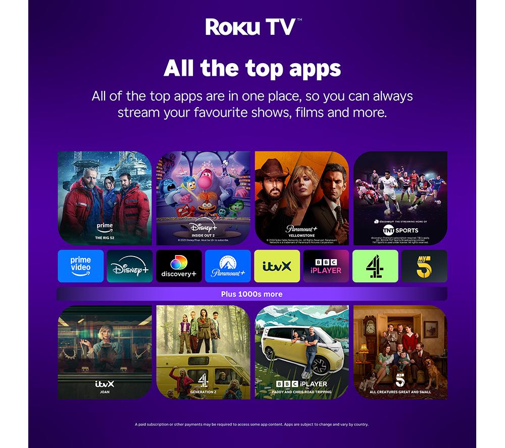 LOGIK L32RHE25 Roku 32" Smart HD Ready HDR LED TV image number 4 of 8