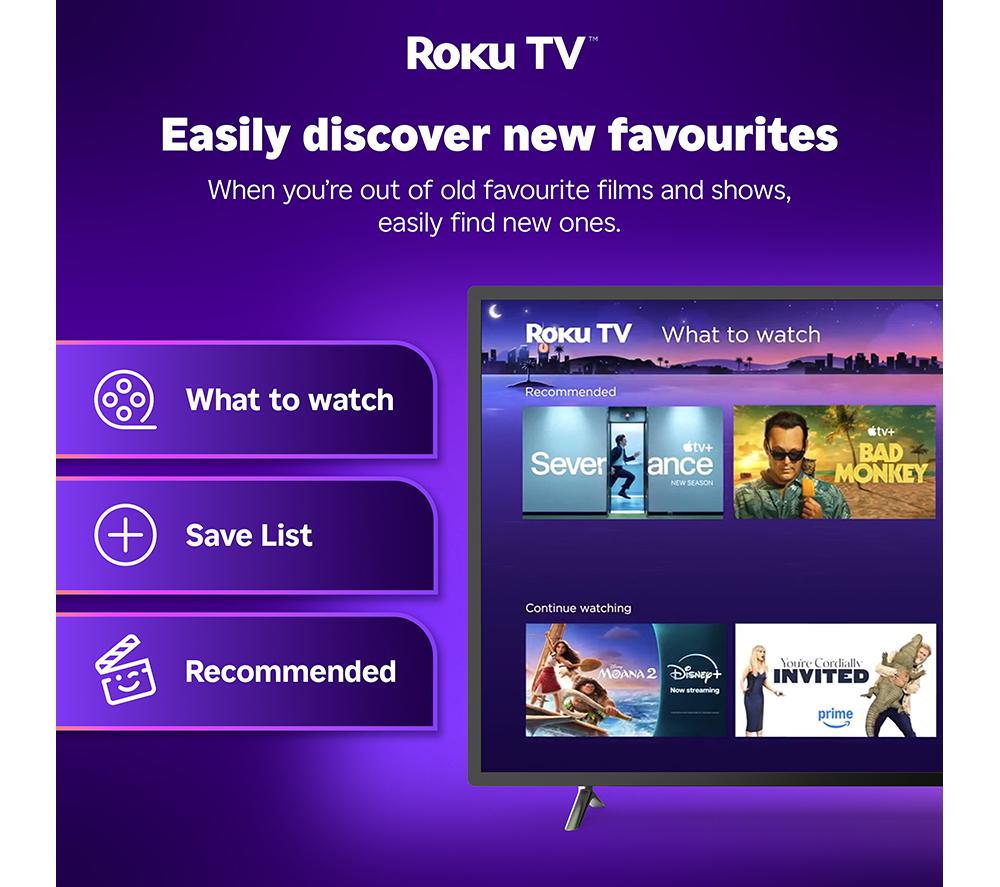 LOGIK L32RHE25 Roku 32" Smart HD Ready HDR LED TV image number 5 of 8