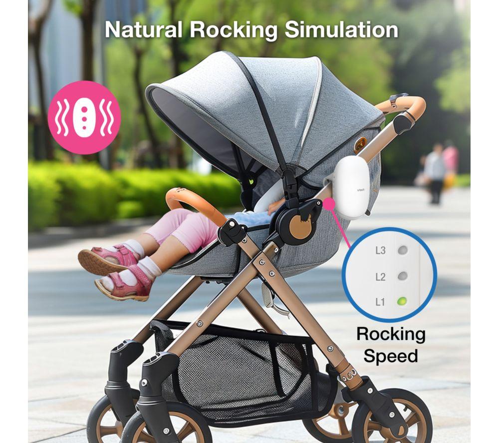 VTECH V-Hush Rocker BC8611 Sound & Motion Stroller Soother - White image number 5 of 11