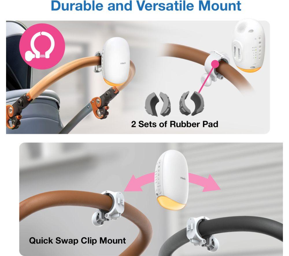 VTECH V-Hush Rocker BC8611 Sound & Motion Stroller Soother - White image number 7 of 11