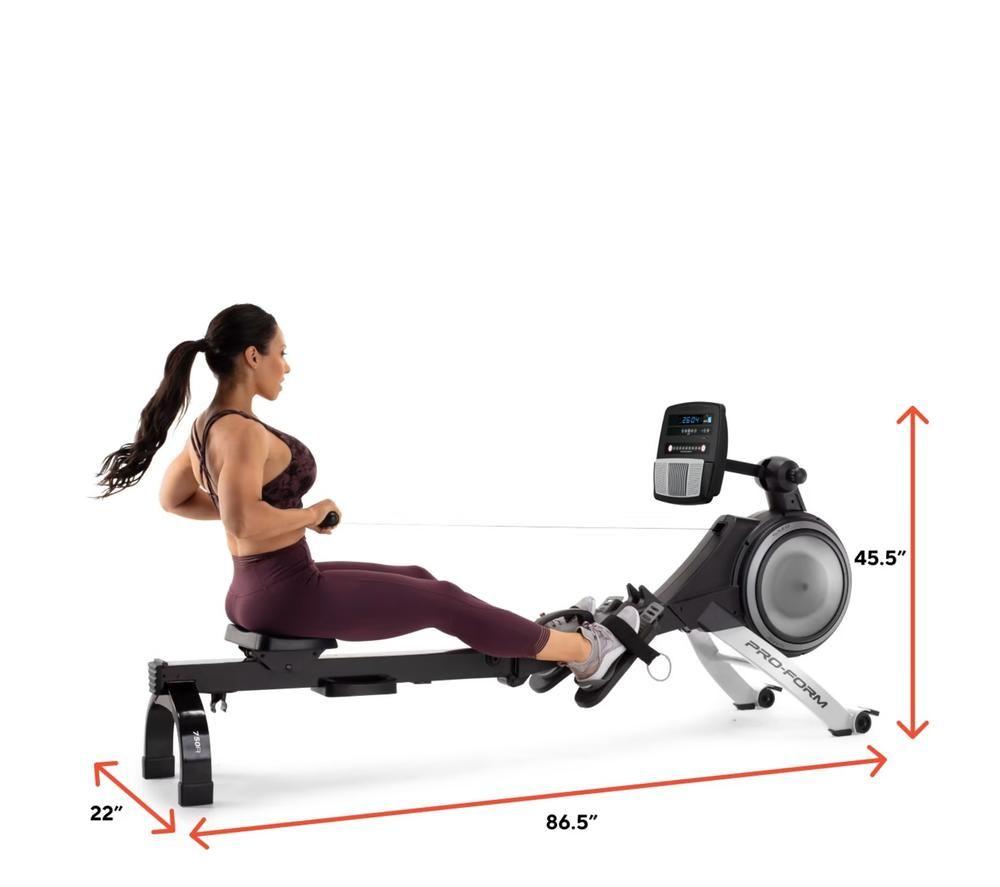 PROFORM 750R Folding Smart Bluetooth Rowing Machine - Black image number 3 of 12
