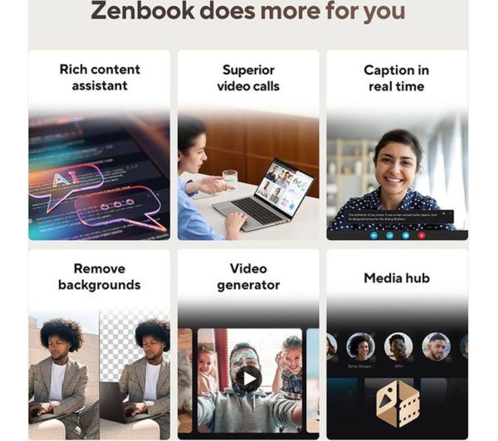 ASUS Zenbook S 16 OLED 16" Refurbished Laptop - AMD Ryzen AI 9, 1 TB SSD, White (Very Good Condition) image number 4 of 9