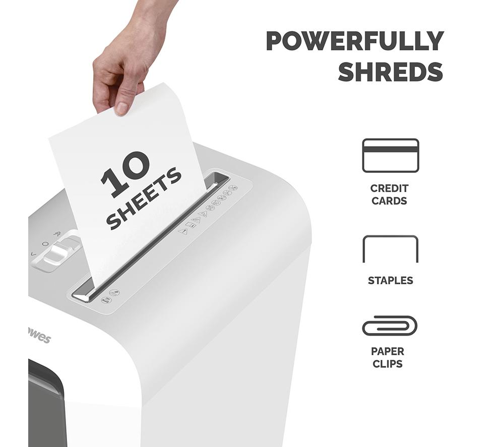 FELLOWES Powershred LX65 Cross Cut Paper Shredder - White image number 3 of 7