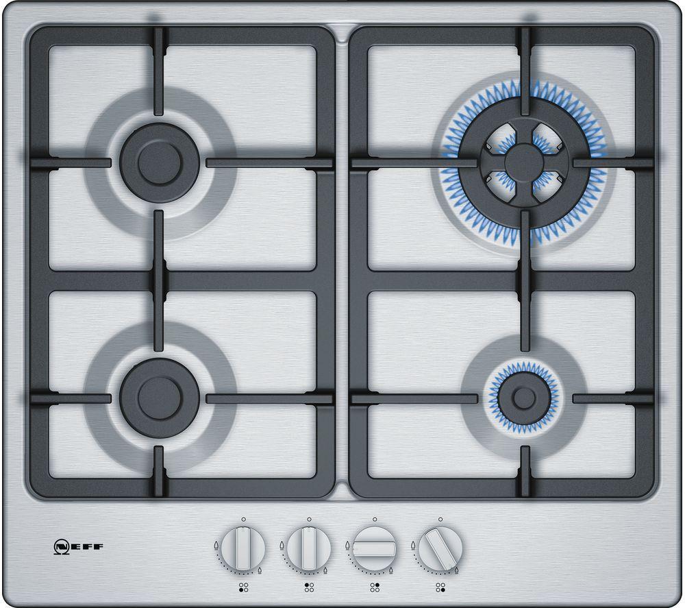 NEFF T26BB59N0 58 cm Gas Hob – Stainless Steel, Stainless Steel