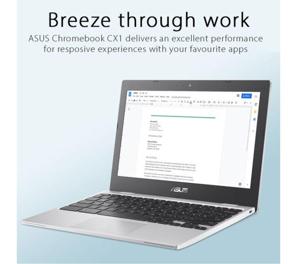 ASUS CX15 15.6" Refurbished Chromebook - Intel&reg; Celeron&reg;, 64 GB eMMC, Silver (Very Good Condition) image number 2 of 9