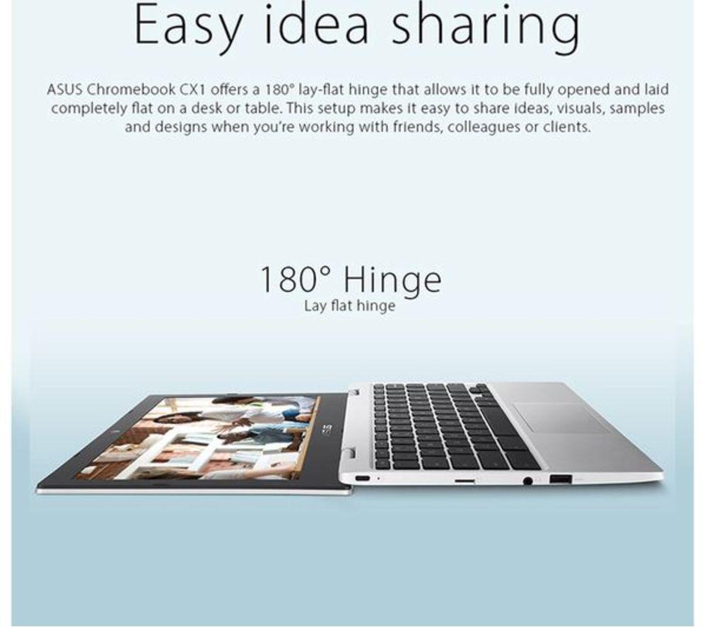 ASUS CX15 15.6" Refurbished Chromebook - Intel&reg; Celeron&reg;, 64 GB eMMC, Silver (Very Good Condition) image number 5 of 9
