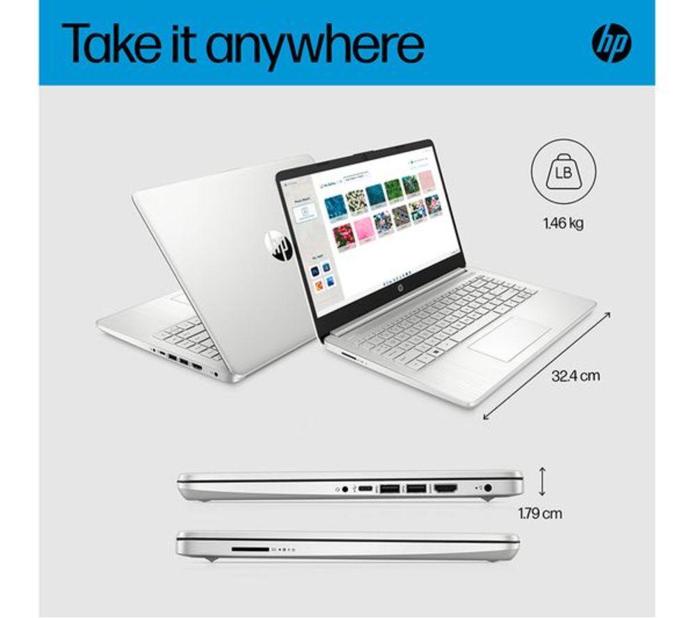 HP 14s-dq5503sa 14" Refurbished Laptop - Intel&reg; Core&trade; i3, 128 GB SSD, Silver (Very Good Condition) image number 11 of 11